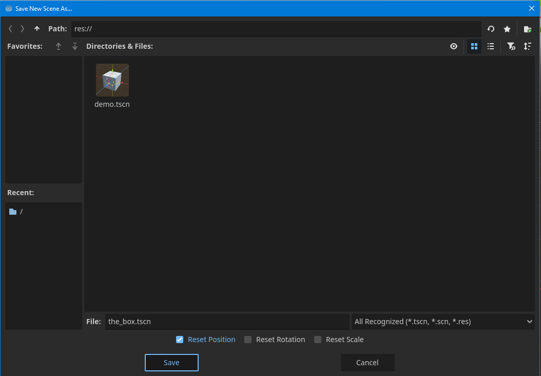 save branch as scene