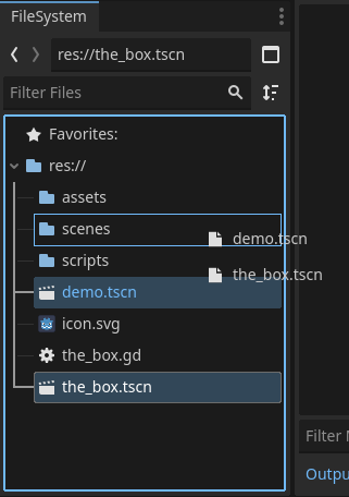 drag and drop them to scnes folder